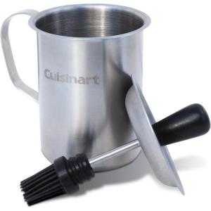 image:imageCuisinart Sauce Pot and Basting Brush Set 16 oz Stainless Steel Grill Accessory with Silicone Basting Brush for Cooking amp BBQ Easy to Clean BBQ Accessories for Smoking and GrillingSauce Pot and Basting Brush Set