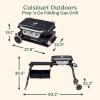 image:imageCuisinart Prep N Go Folding Gas Grill Portable StandUp Propane Grill with Compact Fold and Storage Tote Wheels and Side Table 18000 BTUs for Camping Tailgating Outdoor Cooking