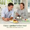 image:imageCuisinart Fondue Pot Set 3Quart Stainless Steel Electric Fondue Pot for Chocolate Cheese Broth and Oil Includes 8 Forks Temperature Control Nonstick Interior Dishwasher Safe CFO3SSNASPot