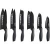 image:imageCuisinart C5512PCKSAM 12Piece Ceramic Coated Stainless Steel Knives Comes with 6Blades and 6Blade Guards Color Coded to Reduce Risk of Cross Contamination JewelBlack