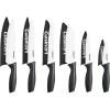 image:imageCuisinart C5512PCKSAM 12Piece Ceramic Coated Stainless Steel Knives Comes with 6Blades and 6Blade Guards Color Coded to Reduce Risk of Cross Contamination JewelBlackWhite