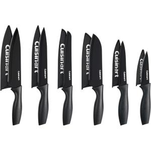 image:imageCuisinart C5512PCKSAM 12Piece Ceramic Coated Stainless Steel Knives Comes with 6Blades and 6Blade Guards Color Coded to Reduce Risk of Cross Contamination JewelBlack