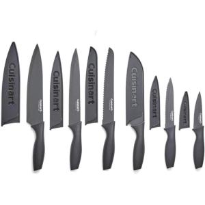 image:imageCuisinart C5512PCKSAM 12Piece Ceramic Coated Stainless Steel Knives Comes with 6Blades and 6Blade Guards Color Coded to Reduce Risk of Cross Contamination JewelSoft Black
