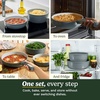 image:imageCuisinart 13Pc ClickSmart Nonstick Detachable Handle Ceramic Cookware Pots and Pans Set Stackable SpaceSaving Design Compatible with All Stovetops Induction amp Oven Safe PURELYCERAMICEarl Grey