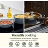 image:imageCuisinart 13Pc ClickSmart Nonstick Detachable Handle Ceramic Cookware Pots and Pans Set Stackable SpaceSaving Design Compatible with All Stovetops Induction amp Oven Safe PURELYCERAMICEarl Grey