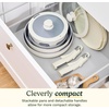 image:imageCuisinart 13Pc ClickSmart Nonstick Detachable Handle Ceramic Cookware Pots and Pans Set Stackable SpaceSaving Design Compatible with All Stovetops Induction amp Oven Safe PURELYCERAMICTahini