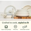 image:imageCuisinart 13Pc ClickSmart Nonstick Detachable Handle Ceramic Cookware Pots and Pans Set Stackable SpaceSaving Design Compatible with All Stovetops Induction amp Oven Safe PURELYCERAMICTahini