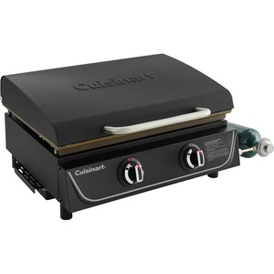 image:imageCuisinart 22 Tabletop Gas Griddle with Hood Easy Assembly Compact Outdoor FlatTop Grill with Grease Cup 300 Sq In Cooking Space Perfect for Camping Tailgates amp BBQs